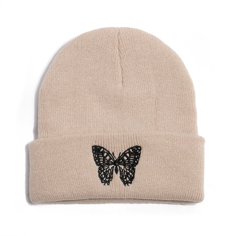 Sombreros de punto de lana estampados de mariposa al por mayor
